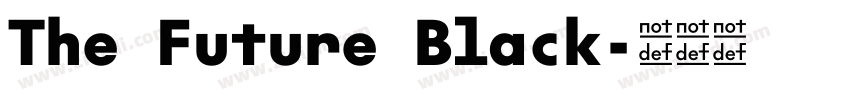 The Future Black字体转换